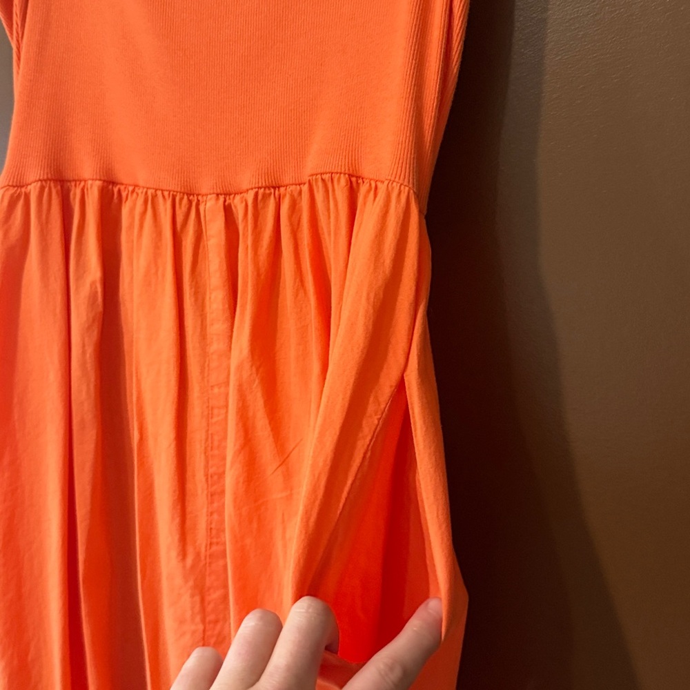 NWOT SUNDRY Orange Strapless Sundress - Picture 4 of 6